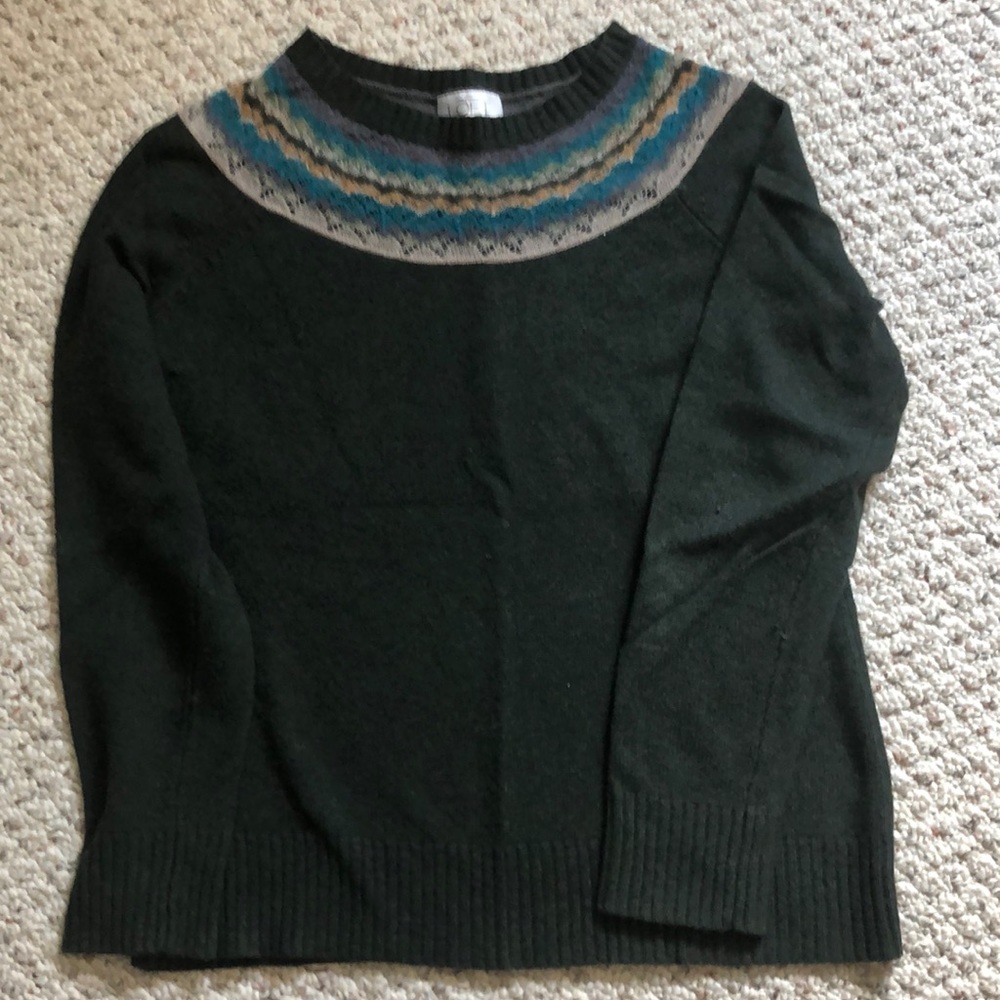 Loft Green Wool Sweater | size L